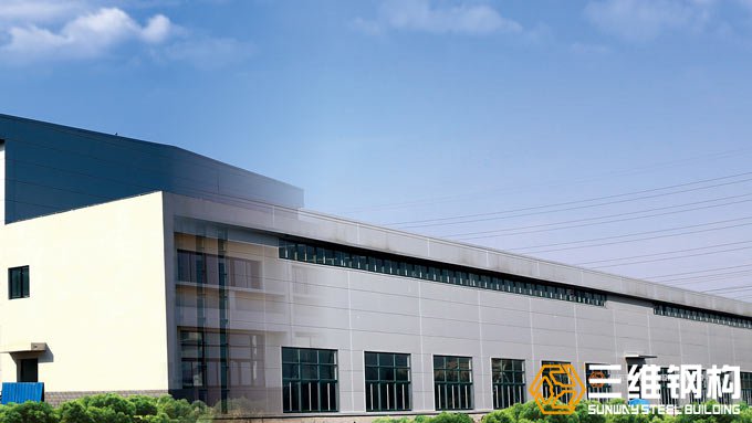 山東三維鋼結構公司建造的辰龍能源集團重鋼結構工程廠房效果圖2